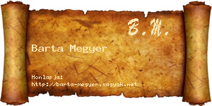 Barta Megyer névjegykártya